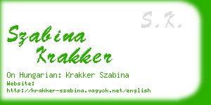 szabina krakker business card